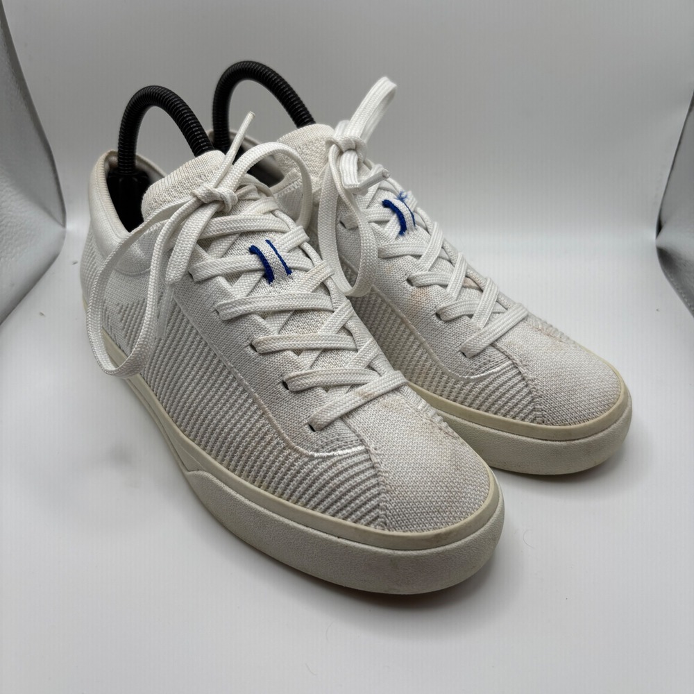 Rothy's The Lace Up White Knit Sneakers Women's Size 7